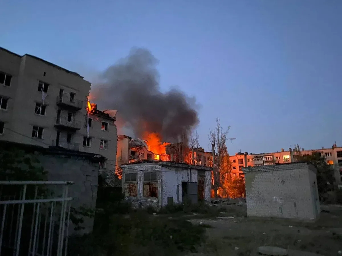 Photo: the aftermath of the Pokrovsk strike. Source: local authorities