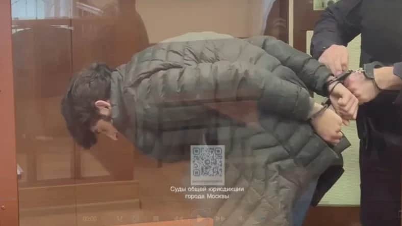 Screenshot from a video by the Moscow court press service