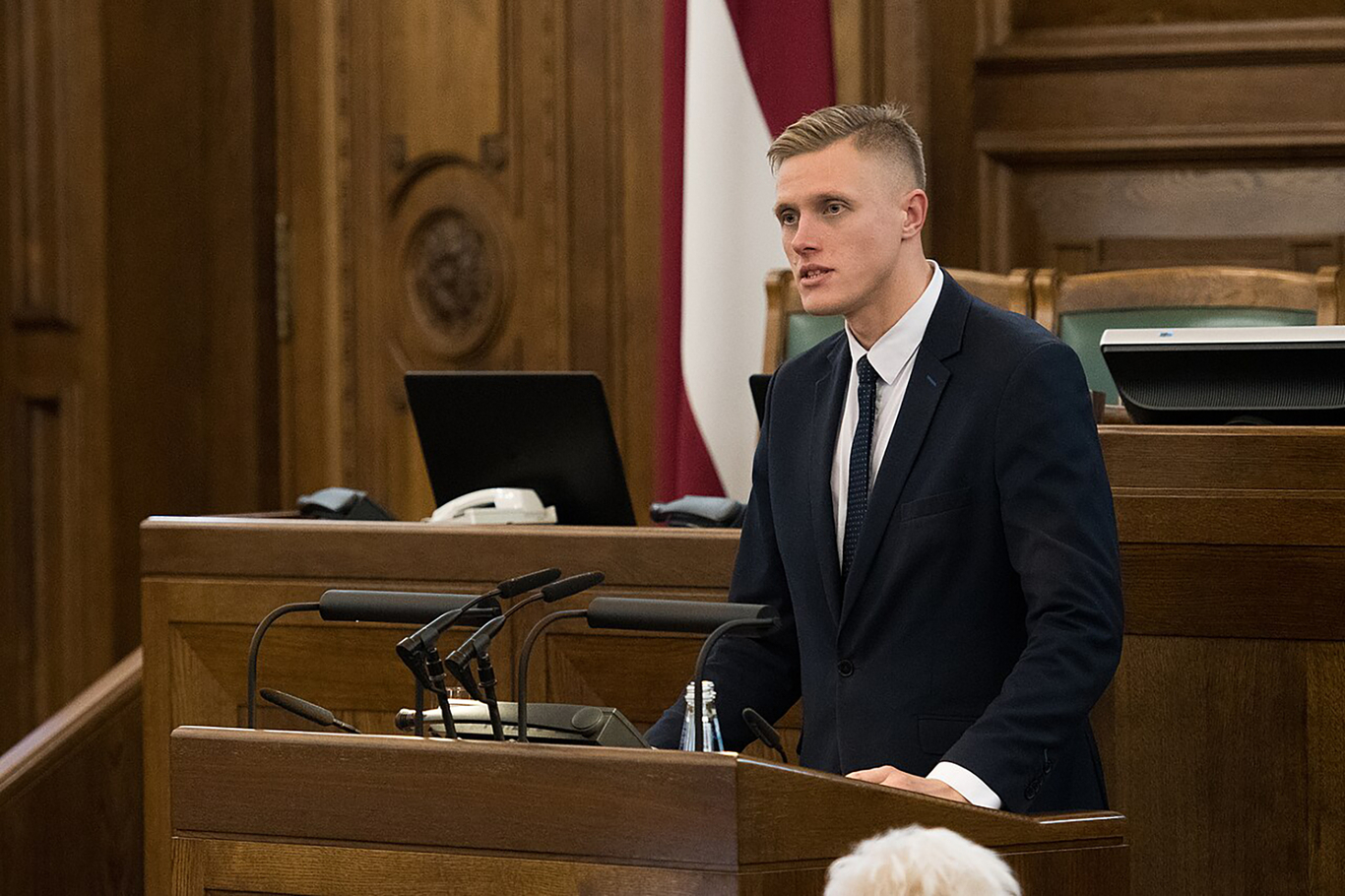Министр внутренних дел Латвии от парламентской партии «Национальное объединение» Янис Домбрава. Фото: Wikimedia
