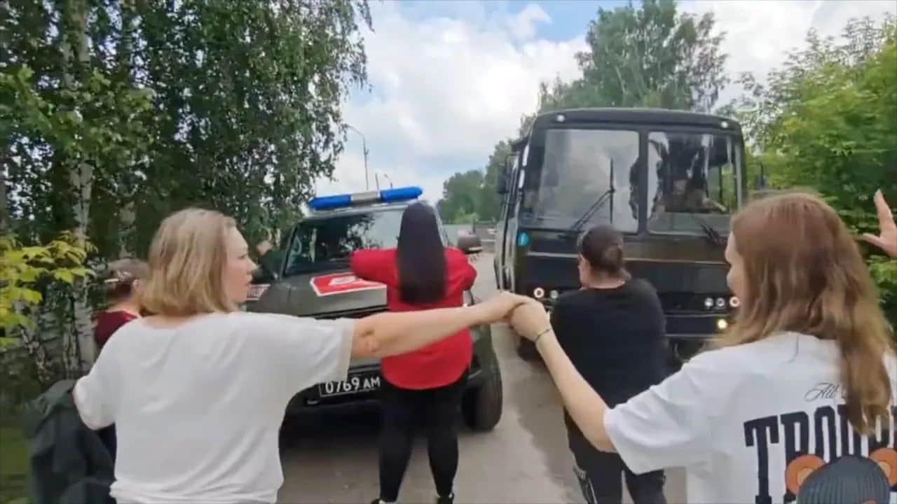 A screenshot from the video shared by Dmitry Kolezev