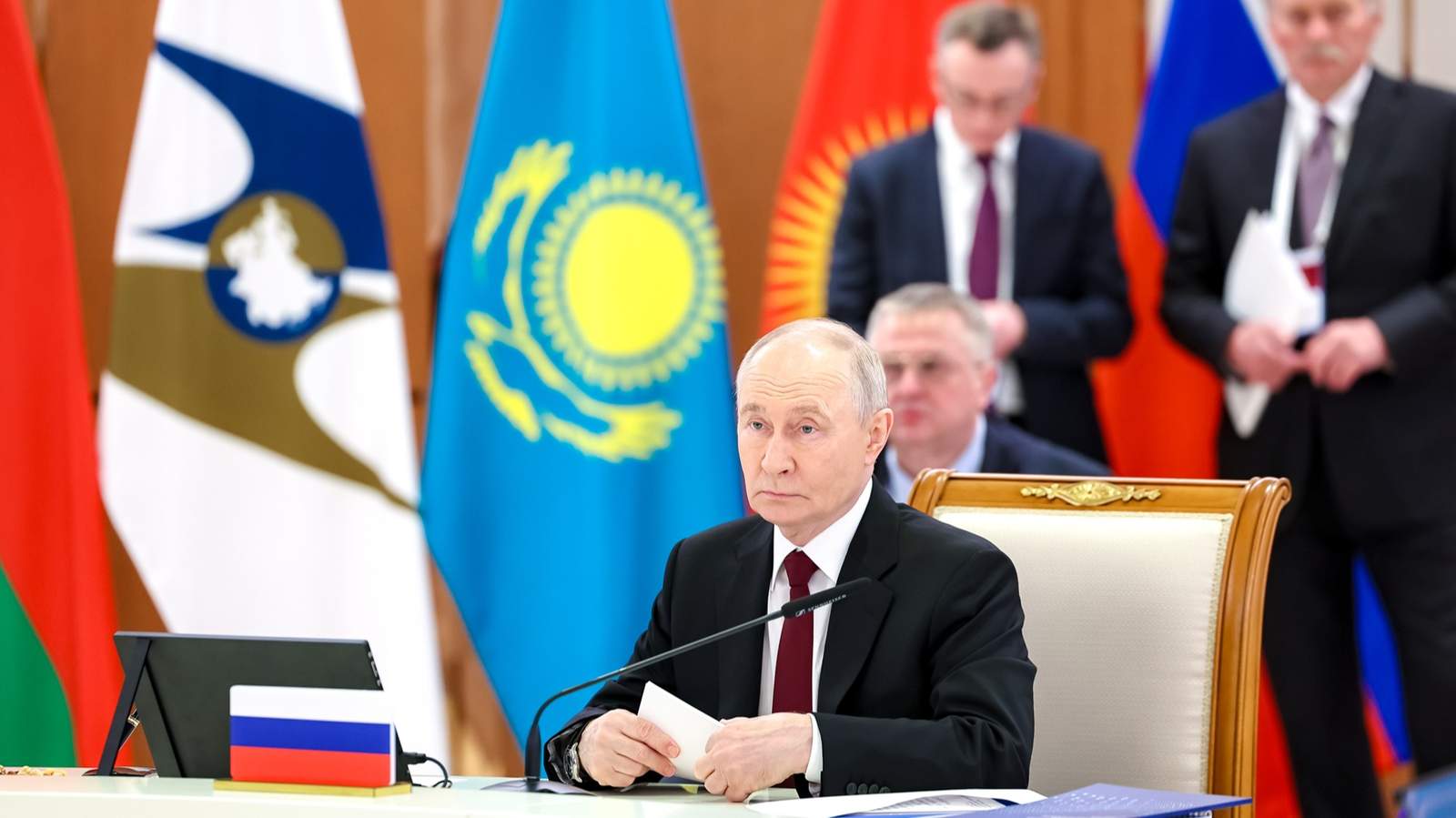 Владимир Путин на заседании Высшего Евразийского экономического совета в Астане, Казахстан, 29 мая 2026 года. Фото: Александр Казаков / Kremlin / EPA