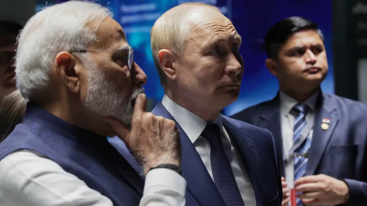 Путин и премьер-министр Индии Моди. Фото: Gavriil Grigorov / EPA-EFE
