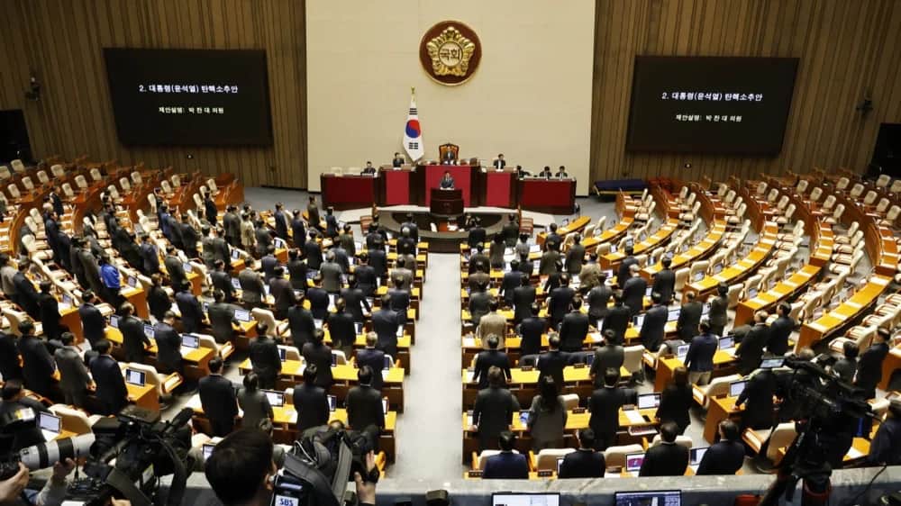 Голосование в парламенте Южной Кореи по импичменту президенту. Фото: EPA-EFE/JEON HEON-KYUN / POOL