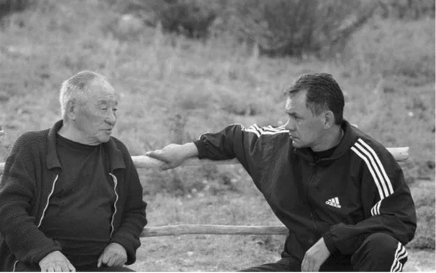 Kuzhuget and Sergey Shoigu. Photo: Tuva region government