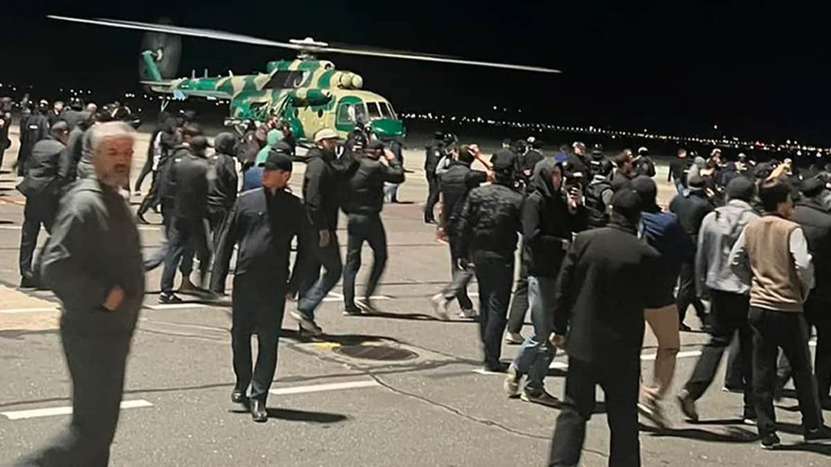 "Uytash" airport in Makhachkala. October 30, 2023 Photo: social media