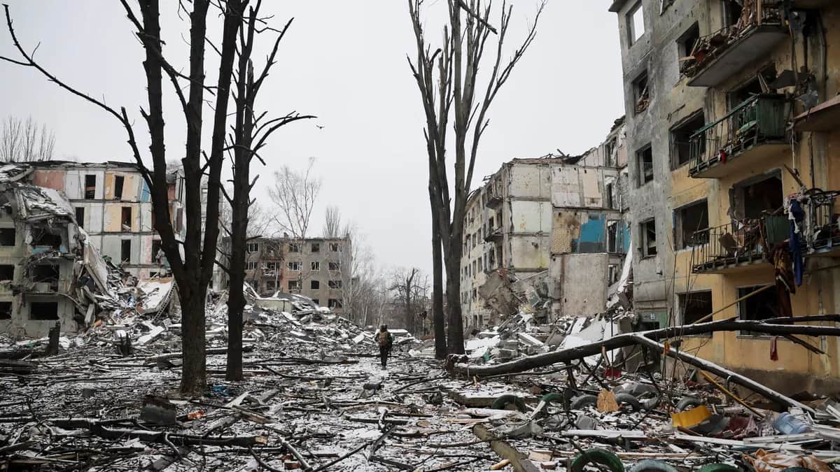 Destruction in Kostyantynivka in the Donetsk region, Ukraine, 17 December 2025. Photo: EPA / 24th MECHANISED BRIGADE PRESS SERVICE