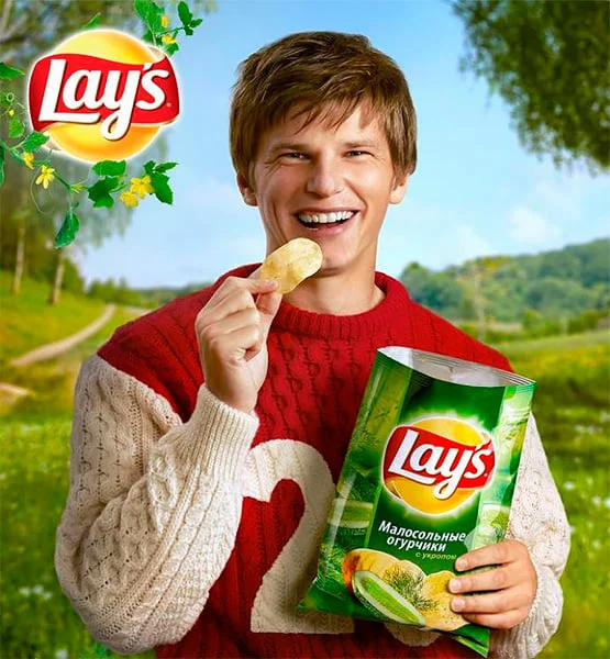 Реклама Lay's Russia c Андреем Аршавиным. Фото: PepsiCo