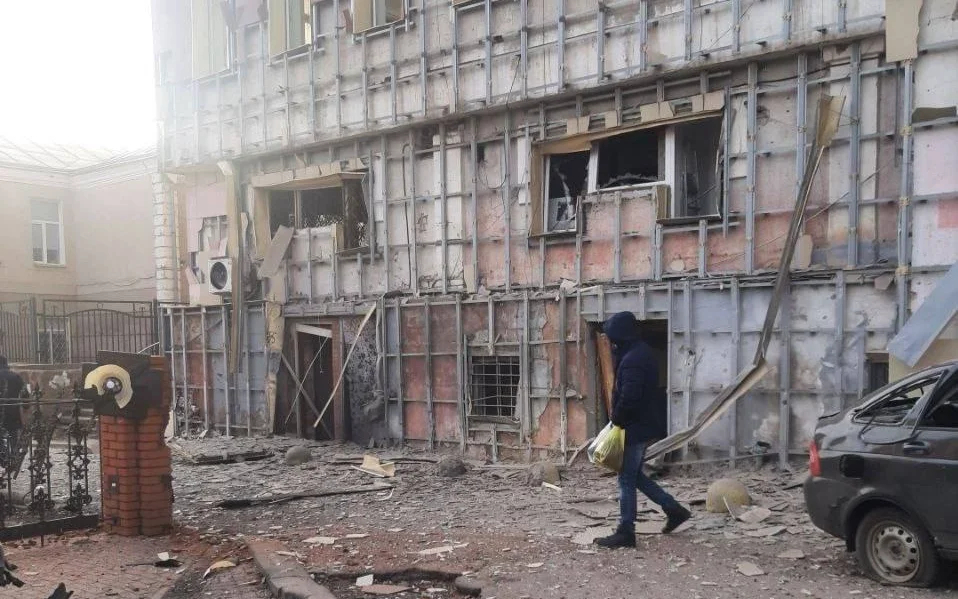 Последствия обстрела Белгорода. Фото: Baza