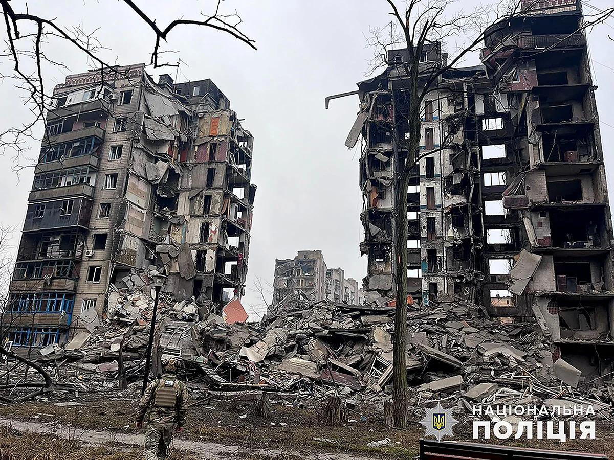 Руины гражданской застройки Авдеевки. Донецкая область, 3 января 2024. Фото: National Police of Ukraine / Wikimedia