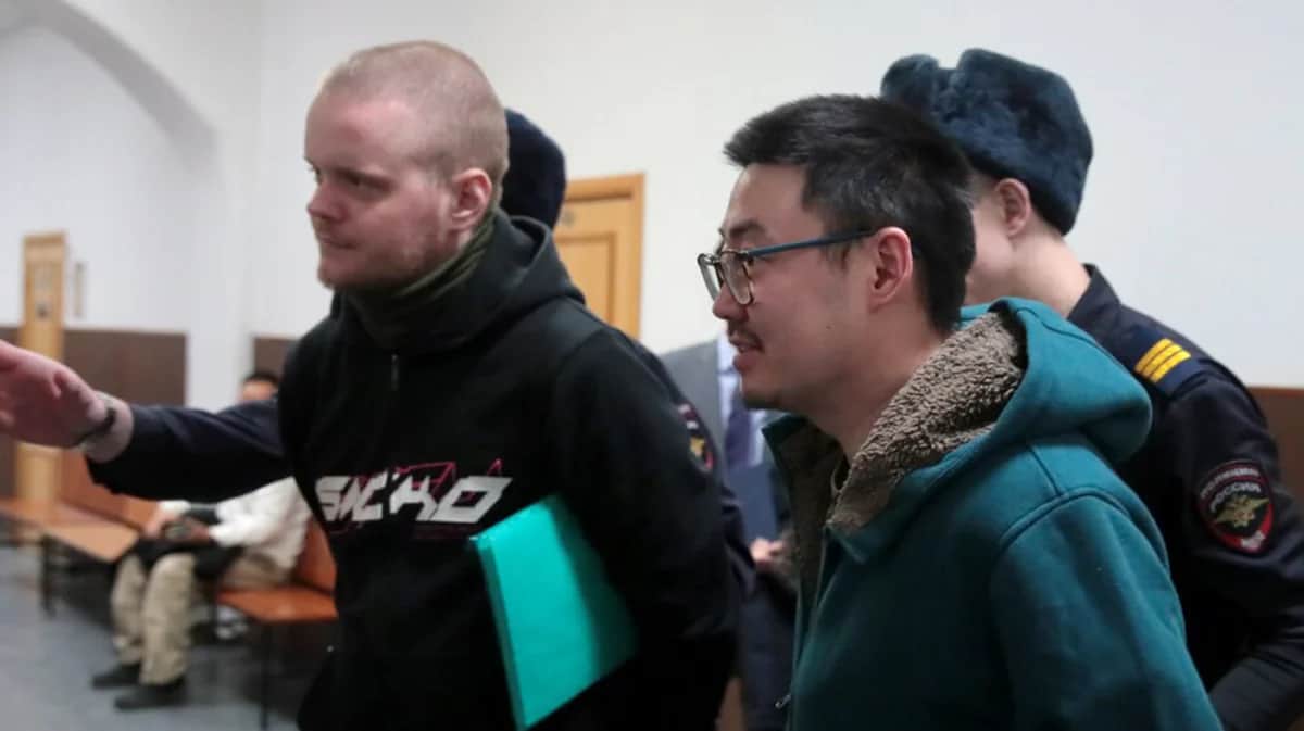 Никита Дубас и Александр Ким в Басманном районном суде Москвы, 18 января 2024 года. Фото: Василий Кузьмичёнок / АГН «Москва»