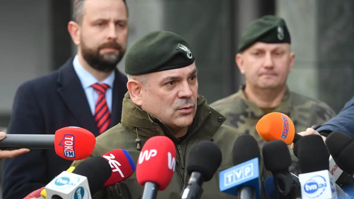 Chief of General Staff of the Polish Army Gen. Wieslaw Kukula during a press conference after the National Security Council meeting in Warsaw, 29 December 2023. Photo: EPA-EFE/PIOTR NOWAK POLAND OUT