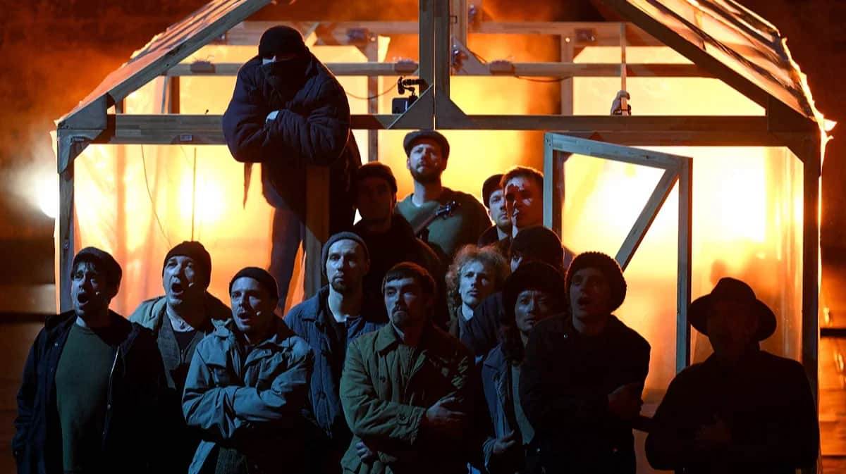 Dress rehearsal for Russian director Kirill Serebrennikov’s Le Moine Noir, based on the Chekhov short story The Black Monk, 5 July 2022. Photo: Nicolas Tucat / AFP / Scanpix / LETA