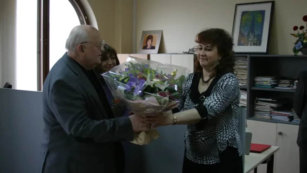 Mikhail Gorbachev and his stenographer Irina Vagina. Photo: the Gorbachev Foundation
