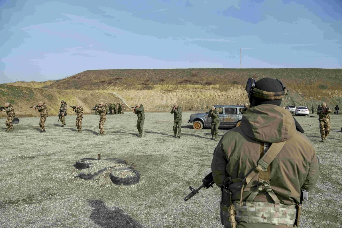 Russian Special Forces University in Gudermes. Photo: Vladimir Aleksandrov / Anadolu Agency / Getty Images