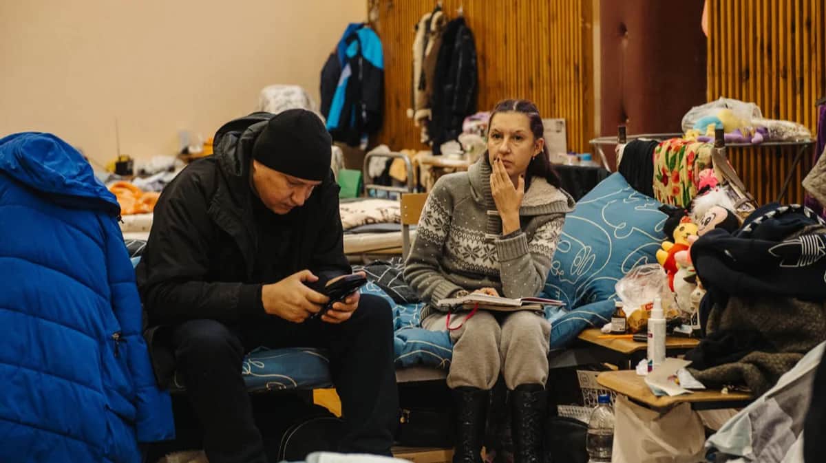Жители пункта временного размещения в Курской области. Фото: Администрация Курской области