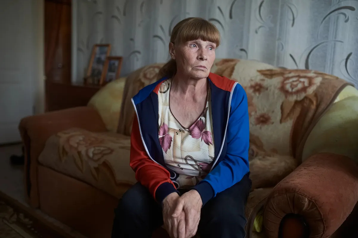 Andrey's grandma Tatiana, in his room. She was born in the Kirov region, married a military man. After his retirement from the army, they went back to his hometown of Kungur, in the Perm region. He went to work for the Federal Penitentiary Service. They were stationed to the village Vsesvyatskaya