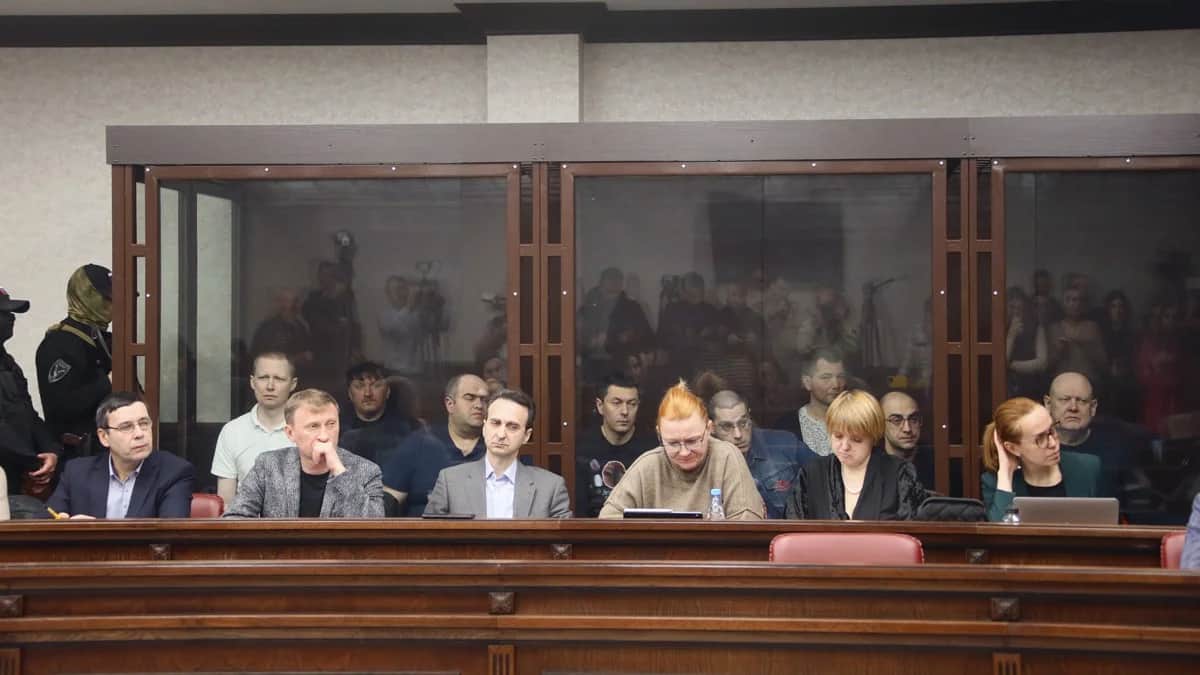 Заседание суда по делу о теракте на Крымском мосту в 2022 году в Южном окружном военном суде в Ростове-на-Дону, 12 февраля 2025 года. Фото: Василий Дерюгин / Коммерсантъ / Sipa USA / Vida Press