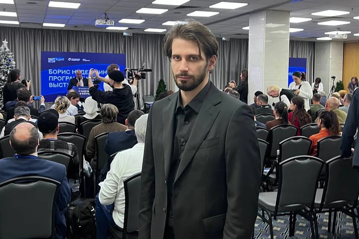 Дмитрий Кисиев на съезде партии «Гражданская инициатива» по выдвижению Бориса Надеждина в качестве кандидата в президенты. Фото: Instagram