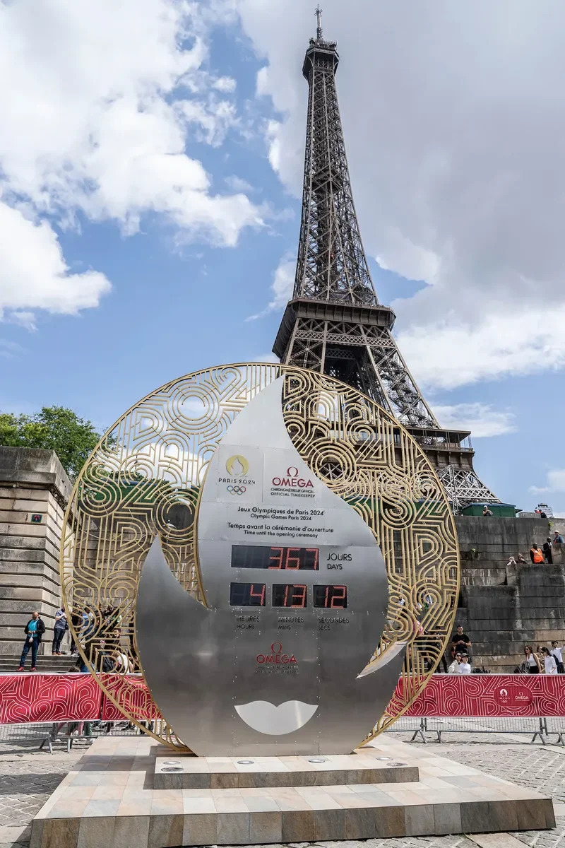 Paris Olympics countdown clock. Photo: IOC