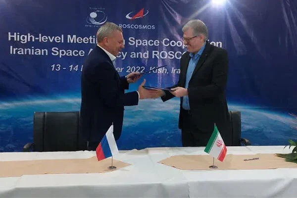Yury Borisov and Hassan Salarieh. Photo: MehrNews