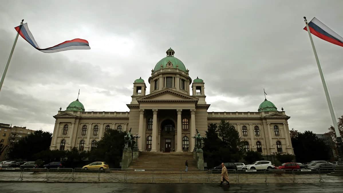 Здание национального собрания Сербии в Белграде. Фото: Koca Sulejmanovic / EPA-EFE