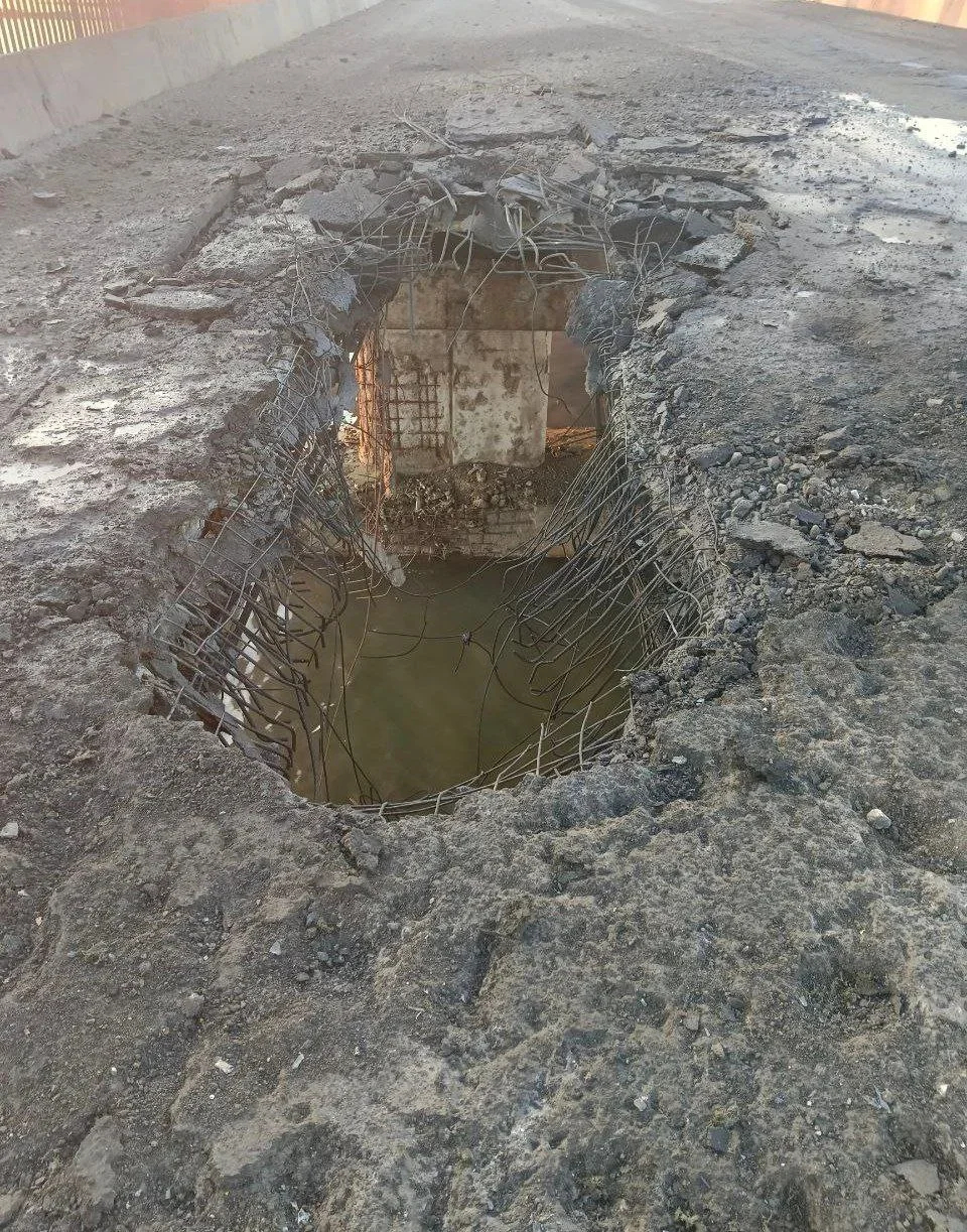 Chongar bridge strike aftermath. Russia-installed occupation official Vladimir Saldo / Telegram