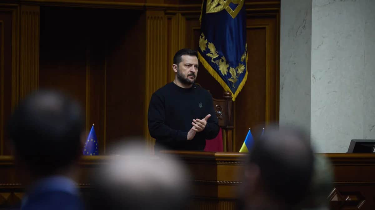 Владимир Зеленский во время послания Президента Украины Верховной Раде, Киев, 19 ноября 2024 года. Фото: Офис Президента Украины