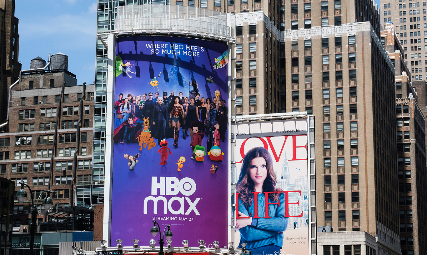 Рекламный щит стримингового сервиса HBO Max. Нью-Йорк, США. 27 мая 2020 года. Фото: Justin Lane / EPA