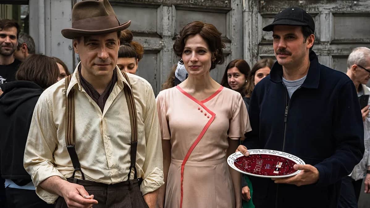 Director Mikhail Lockshin (R) with members of The Master and Margarita. Photo: MARS MEDIA