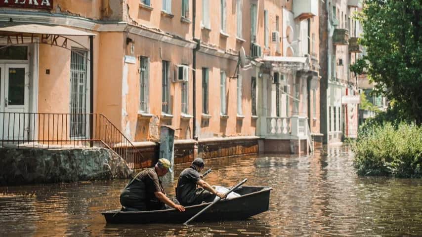 Правый берег Днепра, Херсон, июнь 2023 года. Фото: Telegram
