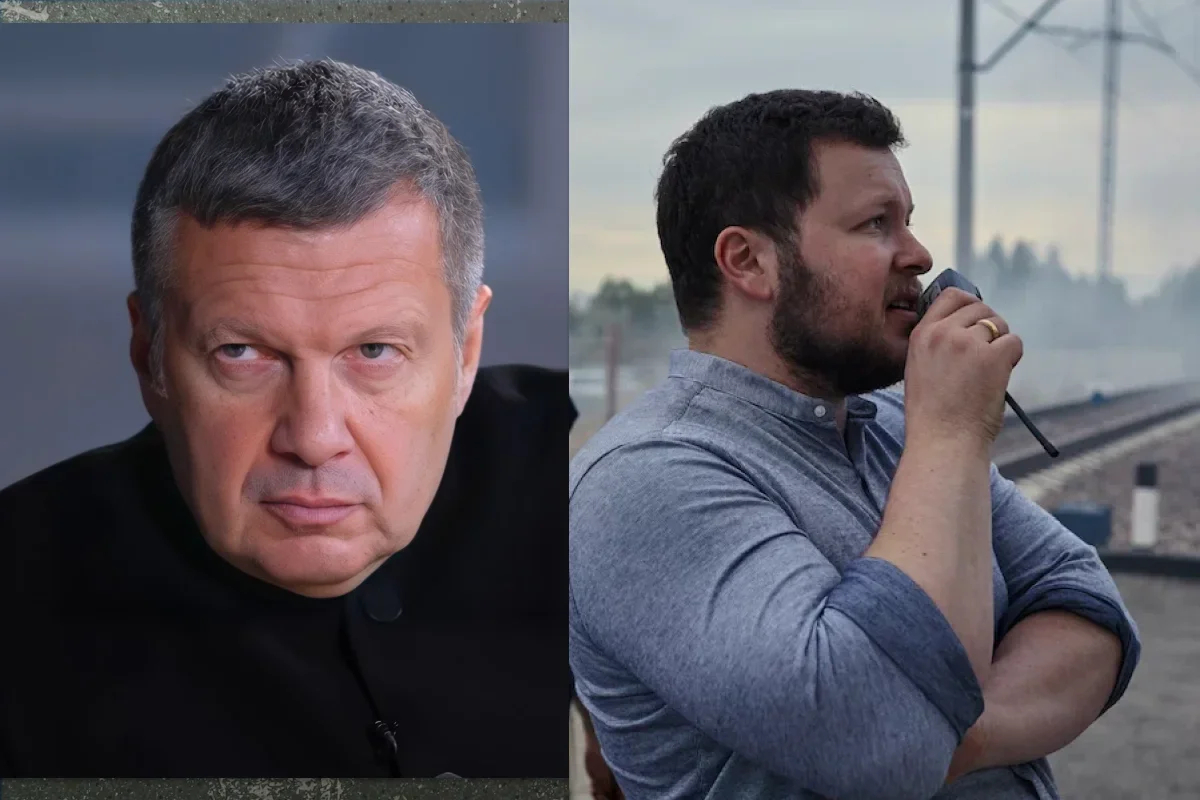 Vladimir Solovyov and his son Alexander. Photo: Belta / YouTube / Kinopoisk
