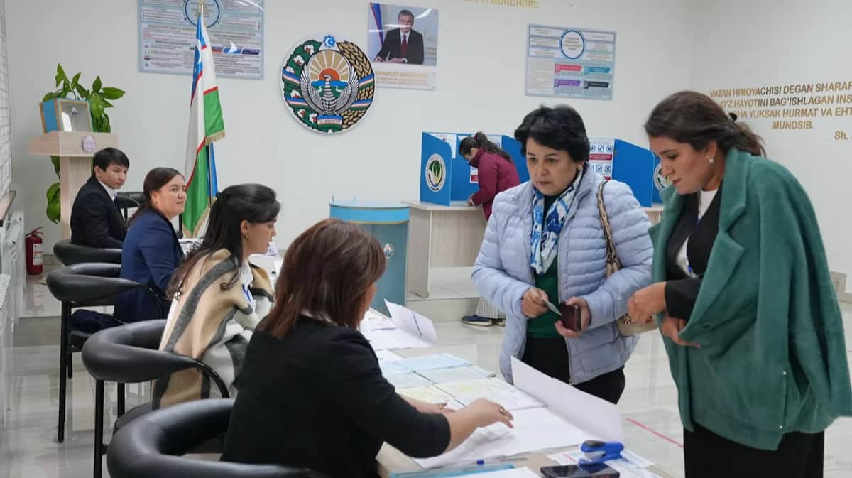Голосование на избирательном участке в Ташкенте во время парламентских выборов, Узбекистан, 27 октября 2024 года. Фото: Zafar Khalilov / Xinhua / Chine Nouvelle / Sipa / Scanpix / LETA