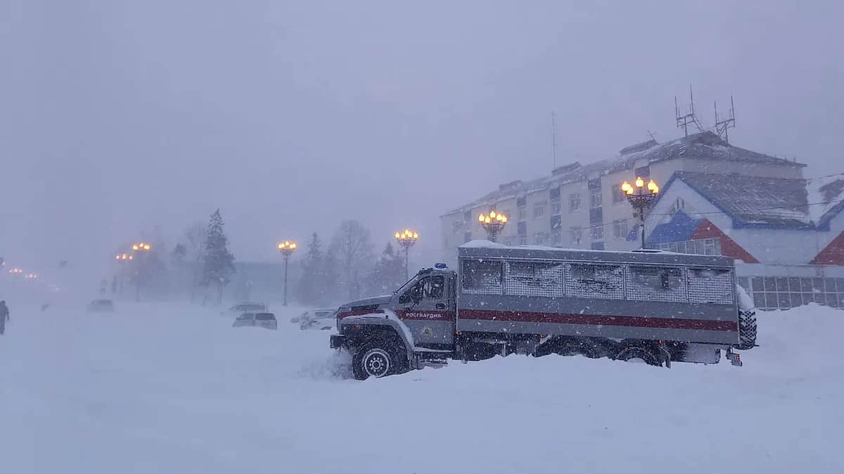 Снегопад на Сахалине. Фото из соцсетей