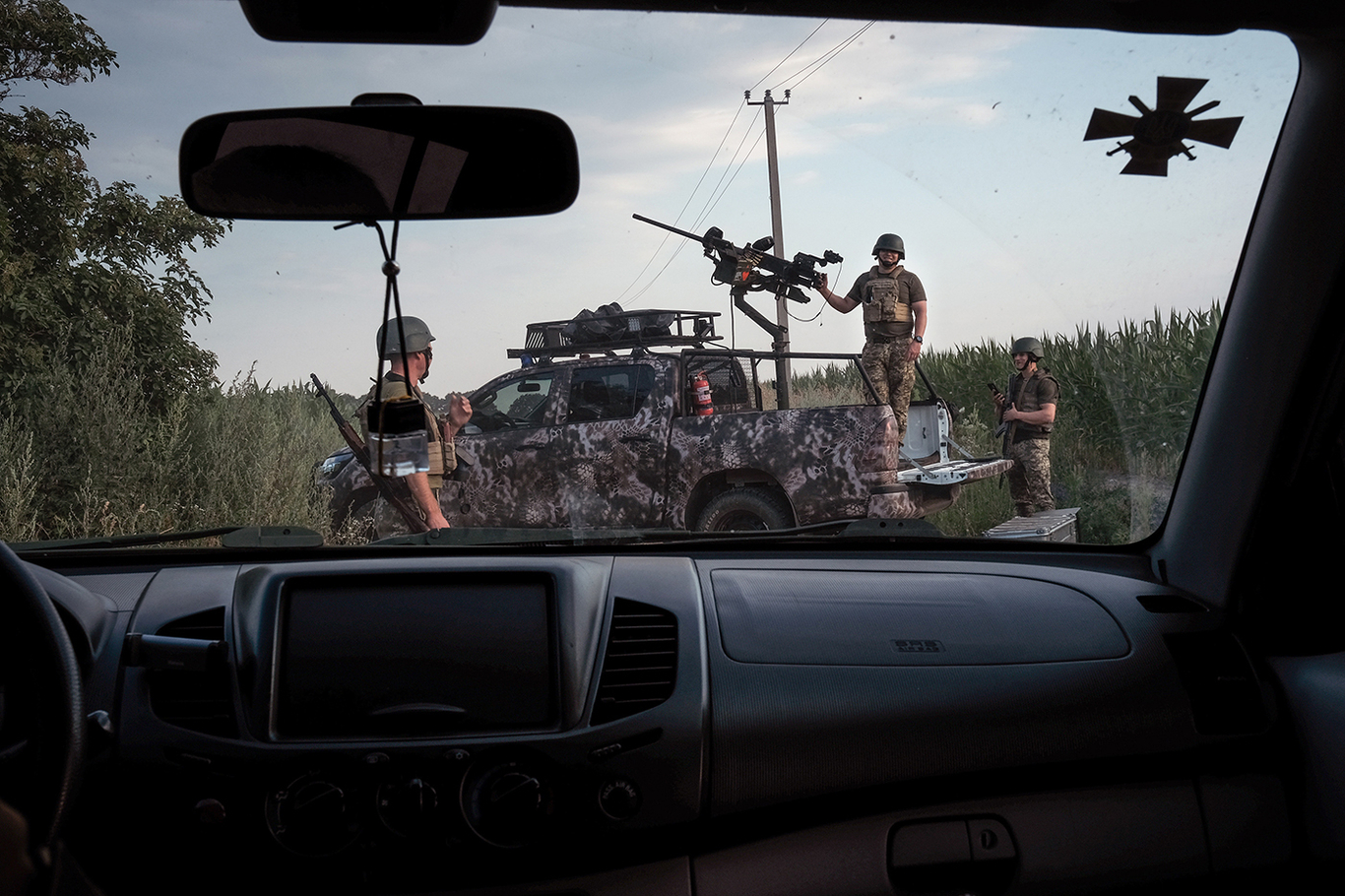Мобильная позиция территориальной противовоздушной обороны Киева во время несения караульной службы на востоке региона в Киеве. Украина. 14 июля 2025 года. Фото: Maria Senovilla / EPA