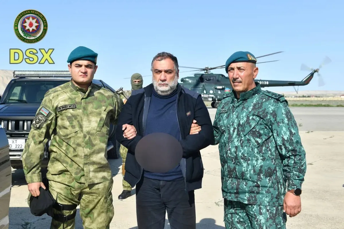 Задержание Варданяна в сентябре прошлого года. Фото: погранслужба Азербайджана