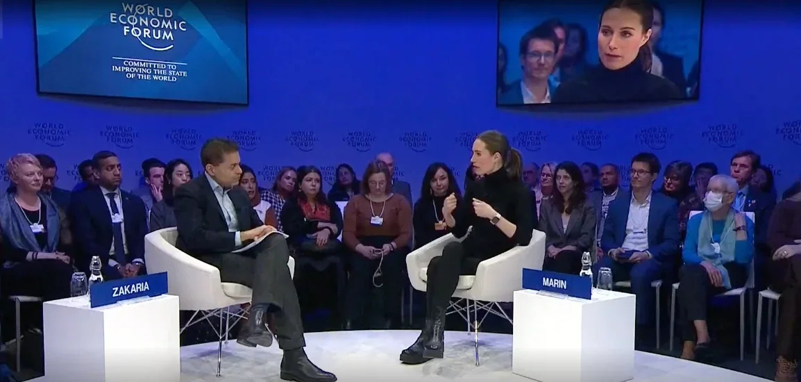 Finnish PM Sanna Marin’s interview with CNN. Photo: screenshot of the video