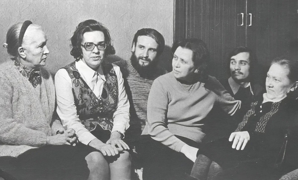 Lyudmila Alexeyeva (second on the left), the 1970s, Moscow. Photo: the Moscow Helsinki Group