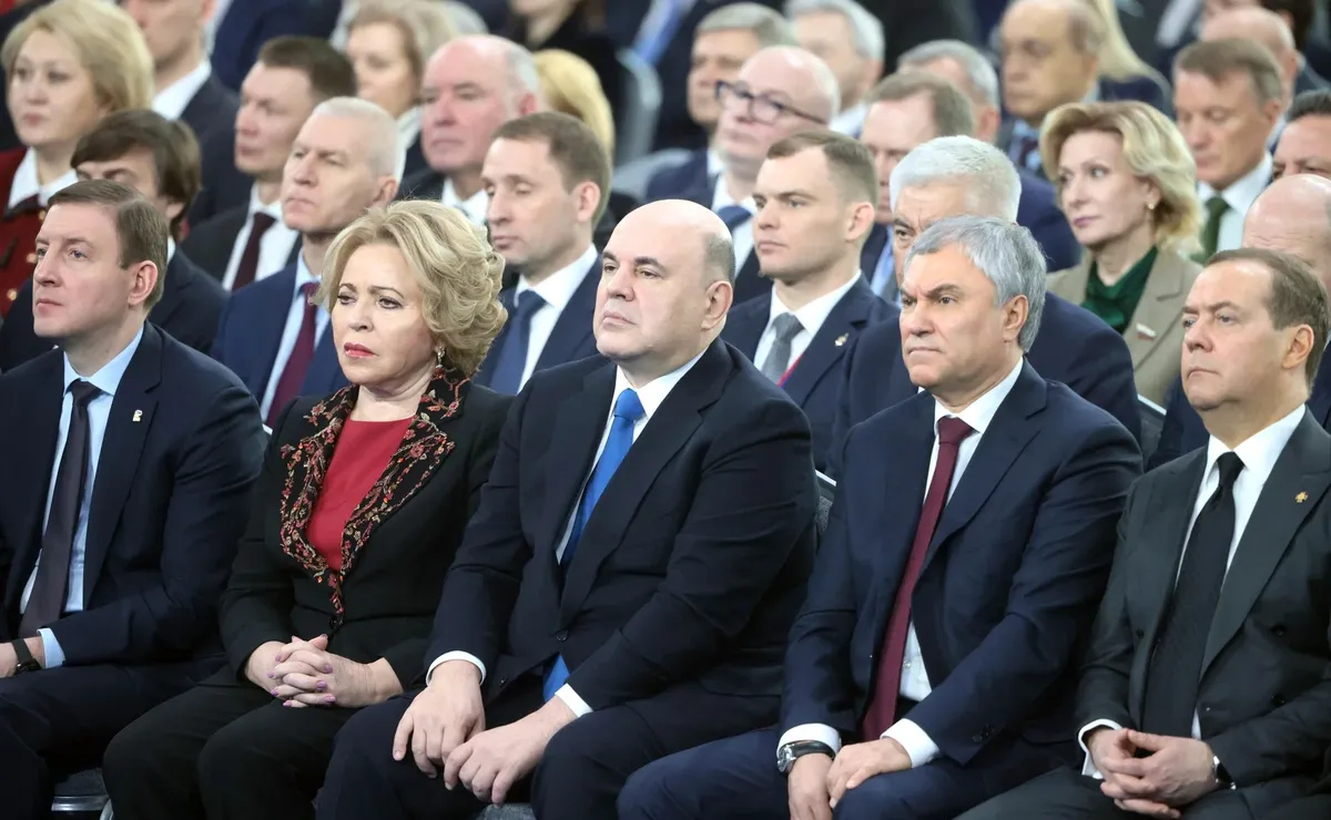Во время оглашения Послания Президента Федеральному Собранию. Фото: Президент России