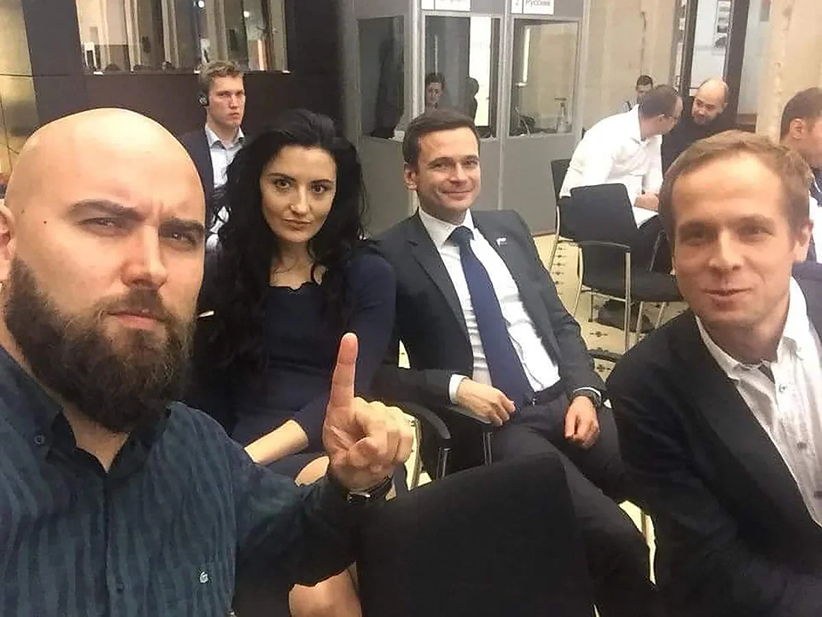 From left to right: Pablo González, Alisa Ganieva, Ilya Yashin, Pavel Yelizarov. Photo: Alisa Ganieva