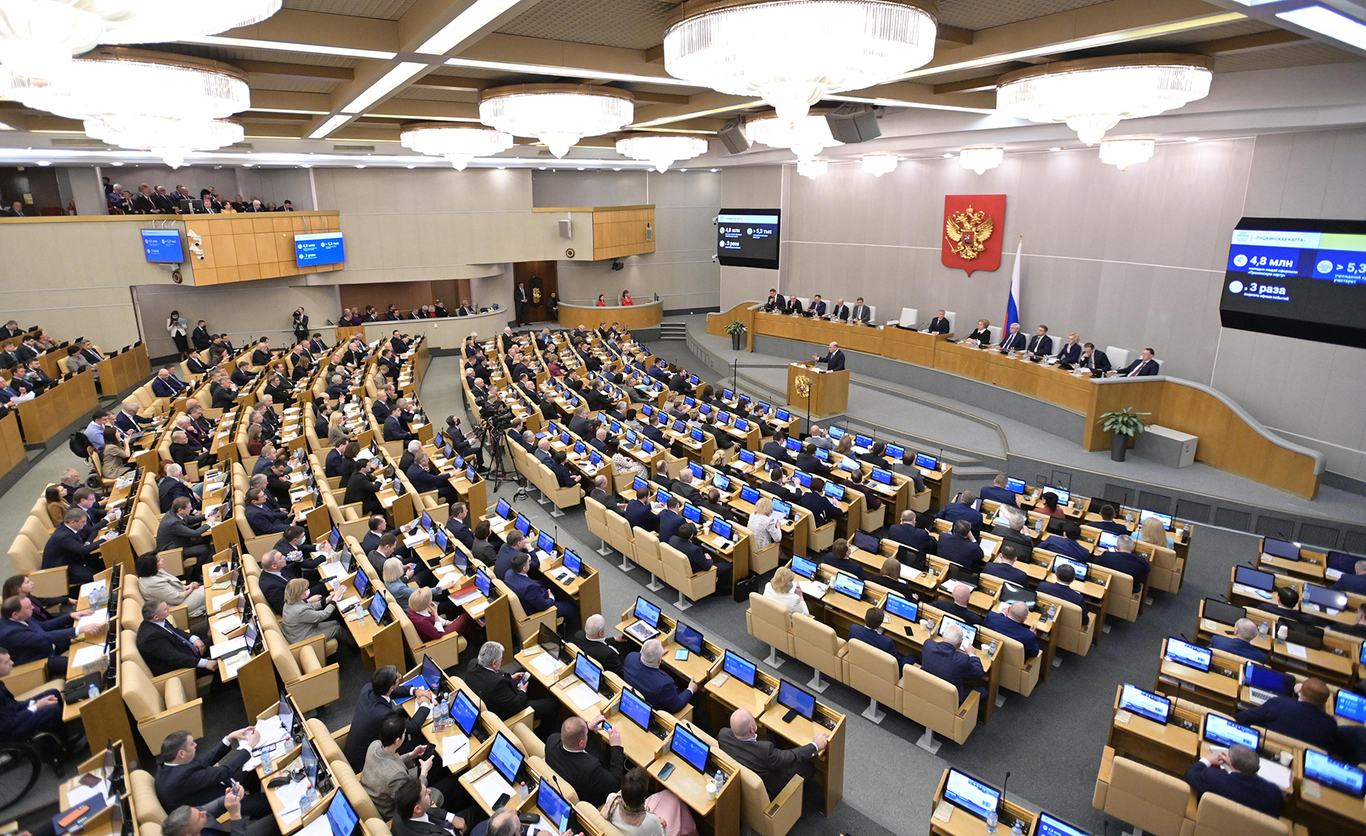 Государственная Дума Российской Федерации. Москва, Россия. 7 апреля 2022 года. Фото: Александр Астафьев / EPA