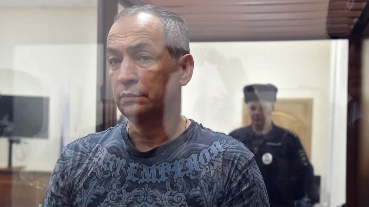 Бывший глава Серпуховского района Московской области Александр Шестун на заседании Басманного районного суда Москвы, 12 февраля 2019 года. Фото: Дмитрий Лебедев / Коммерсантъ / Sipa USA / Vida Press