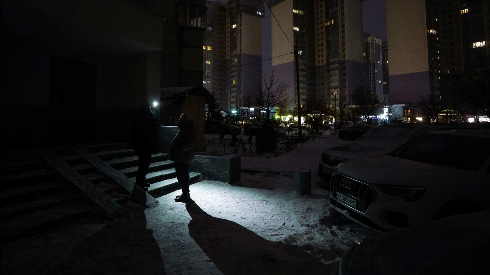 Блэкаут в Киеве в январе 2026 года. Фото: Sergey Dolzhenko / EPA