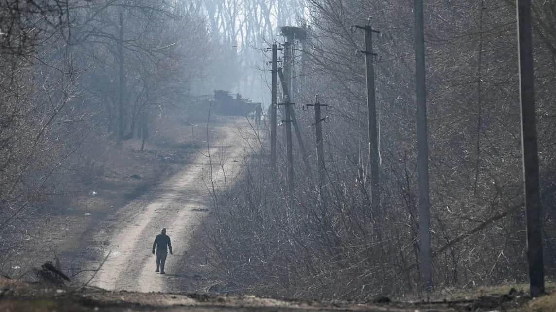 A Russian servicemen in the village of Novaya Sorochina in Russia’s Kursk region, 9 March 2025. Photo: Stanislav Krasilnikov / Sputnik / Imago Images / SNA / Scanpix / LETA