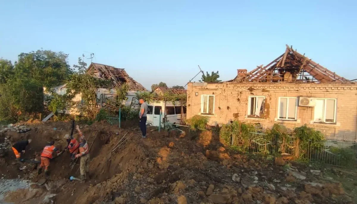 Aftermath of a strike on the Dnipro region. Photo: regional Governor Serhiy Lysak / Telegram