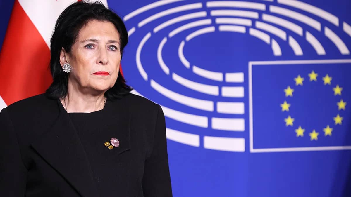 Саломе Зурабишвили 31 мая 2023 в Брюсселе, Бельгия. Фото: Dursun Aydemir / Anadolu Agency / Getty Images