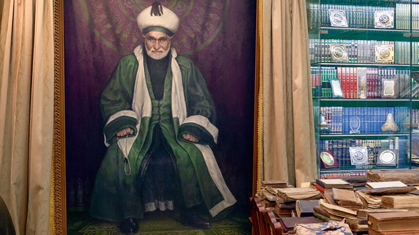 Ингушский шейх Батал-Хаджи Белхороев в музее в селении Сурхахи. Фото: fortanga.org