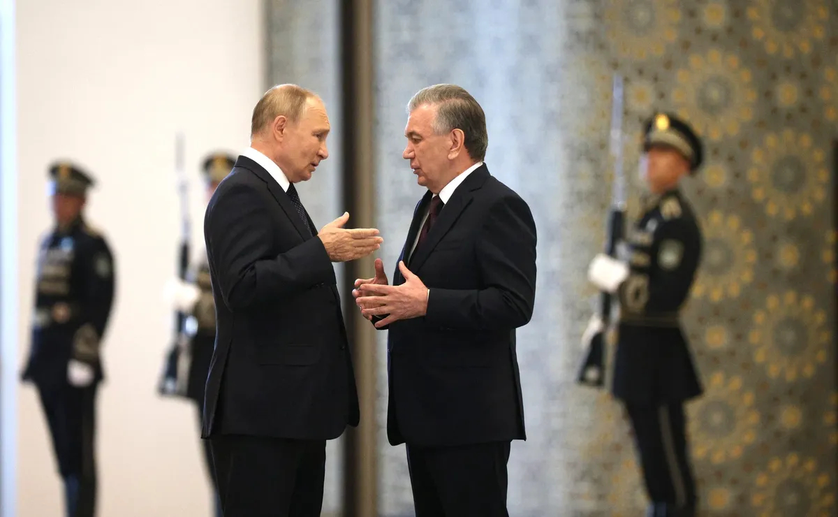 Владимир Путин и Шавкат Мирзиёев. Фото: Президент России