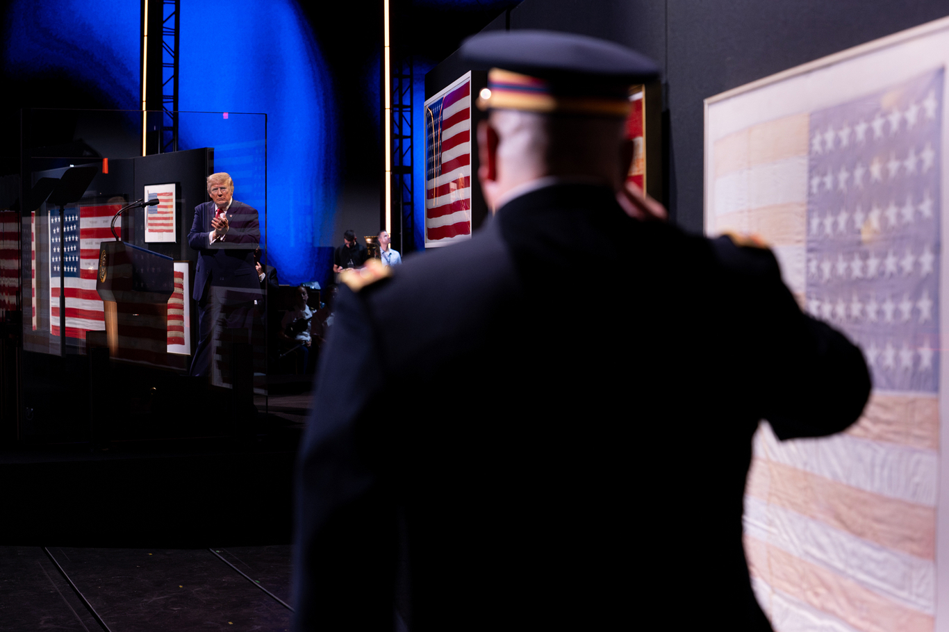 Дональд Трамп на праздновании Дня независимости в честь 250-летия основания США, Вашингтон, округ Колумбия. Фото: Andrea Hanks / The White House / Flickr
