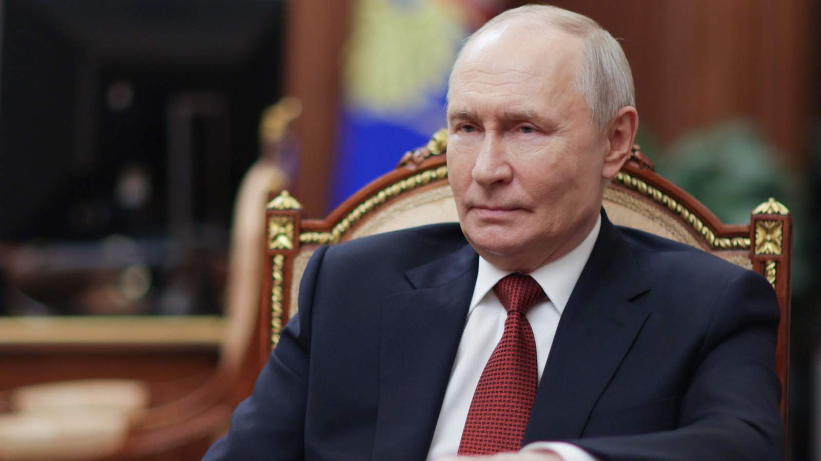 Владимир Путин во время интервью Павлу Зарубину, Москва, 28 июня 2026 года. Фото: Гавриил Григоров / EPA