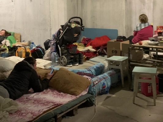 Бомбоубежище в Киеве. Фото: Ольга Мусафирова